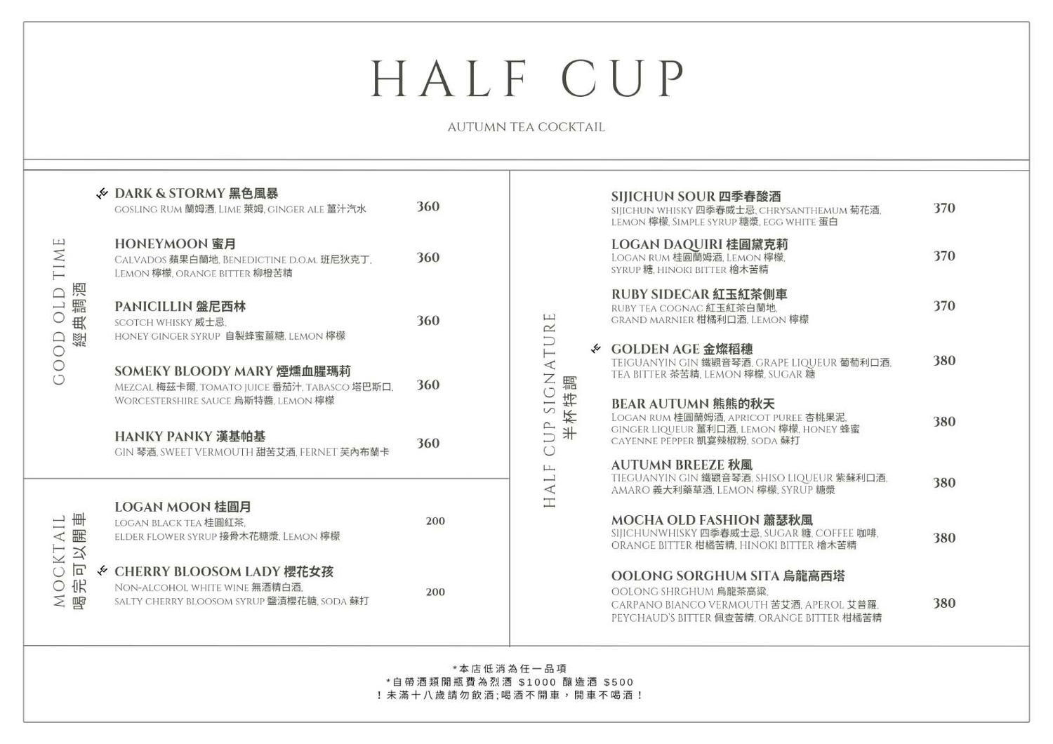 【半杯 HALF CUP】台北松山最Chill的甜點酒吧推薦，每季更新酒單！精緻手作甜點美食，從下午到晚上盡情放鬆！
