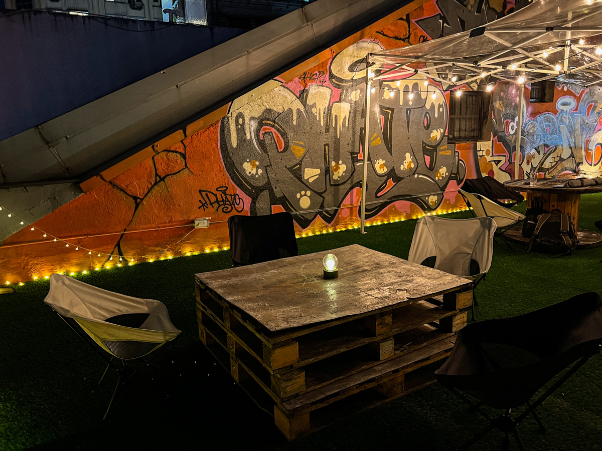 【微醺天臺 Tipsy Rooftop】大稻埕最Chill的活動包場推薦，全台北最高的露天串燒炭烤海鮮美食，大稻埕高空煙火獨家觀賞打卡點！