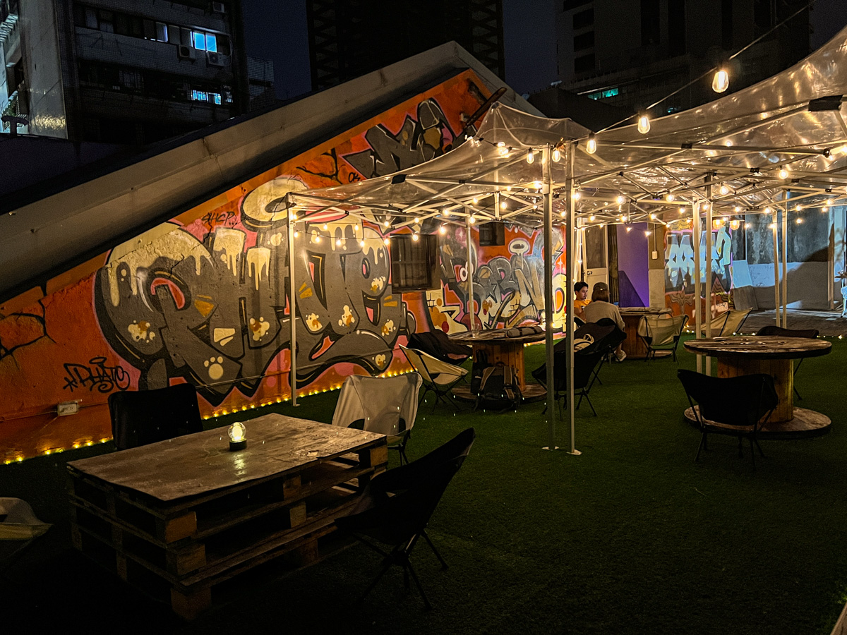 【微醺天臺 Tipsy Rooftop】大稻埕最Chill的活動包場推薦，全台北最高的露天串燒炭烤海鮮美食，大稻埕高空煙火獨家觀賞打卡點！