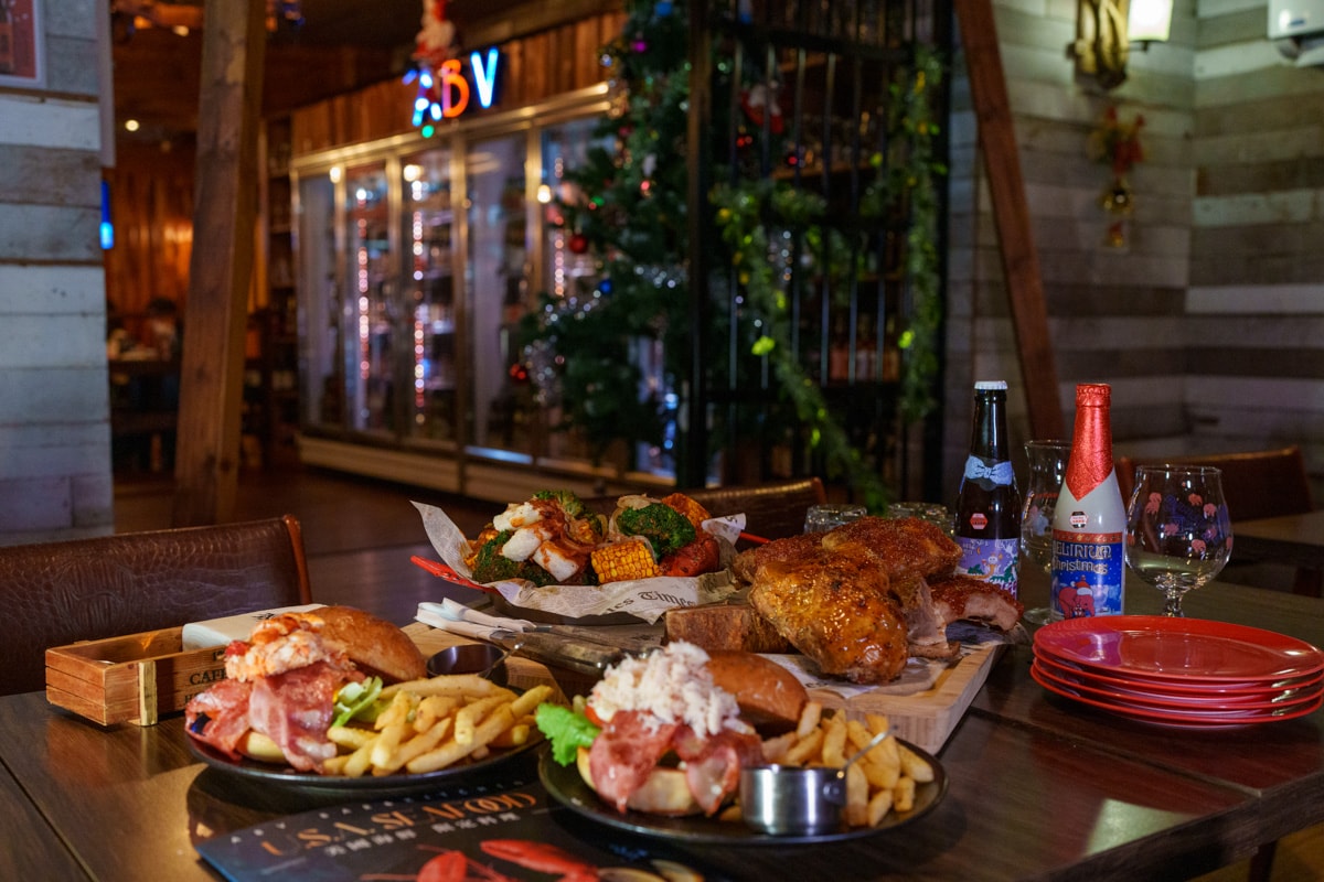 【ABV 美式餐酒館】台北東區特色餐廳推薦，美國海鮮期間限定料理！大啖東北海陸大拼盤、蟹肉及龍蝦肉漢堡