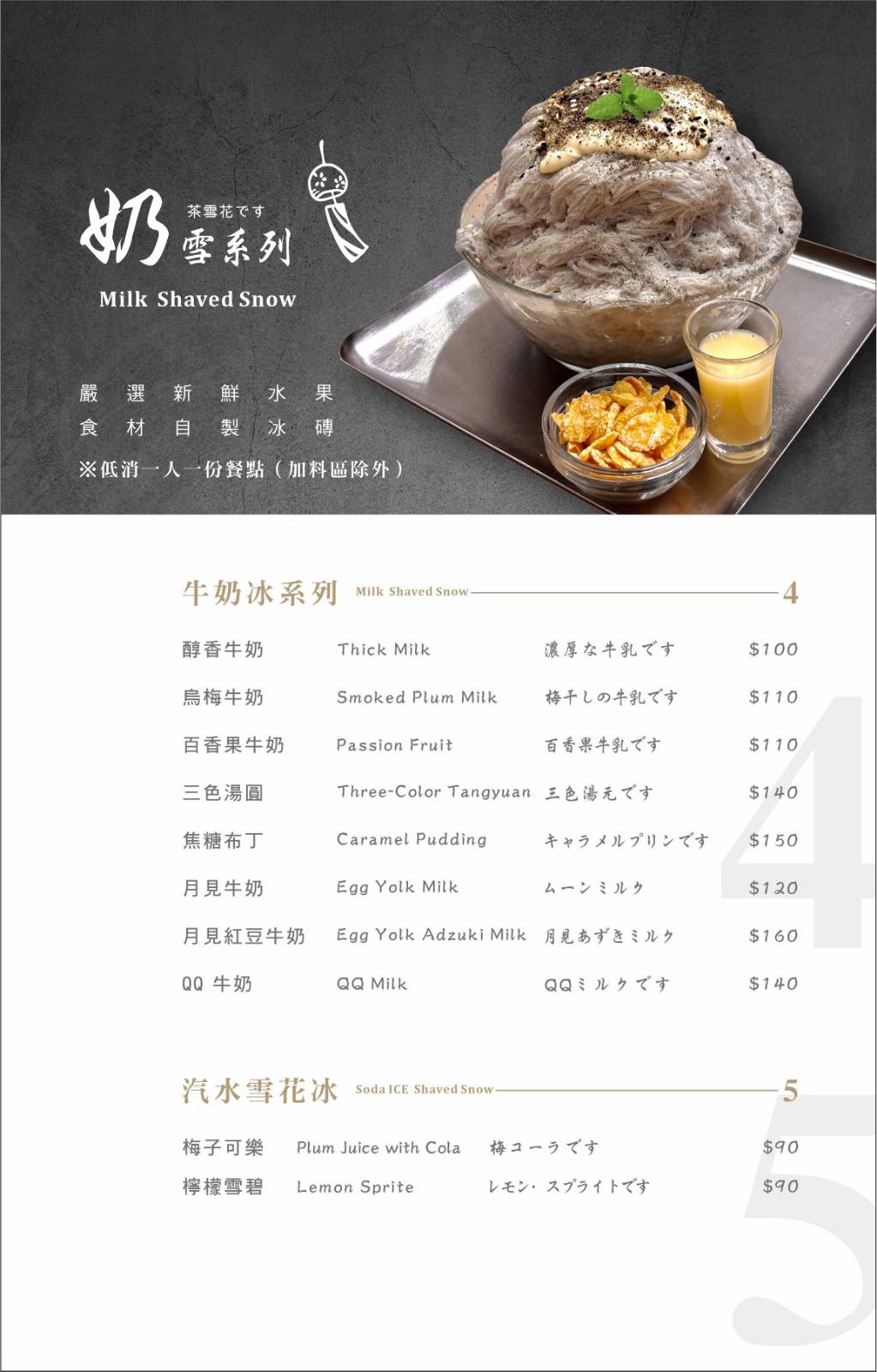 【澄峰冰舖】台南評分最高必吃雪花冰，4大系列超過40種口味！全手作冰磚的超人氣深夜雪花冰！