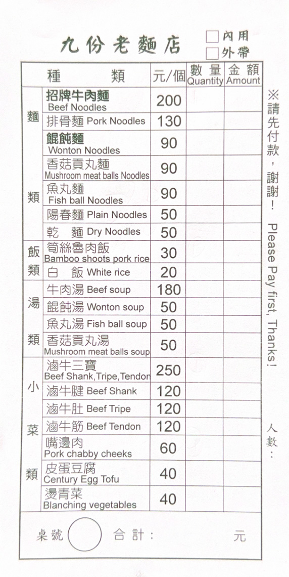 【九份老麵店】九份老街必吃隱藏美食推薦，飄香傳承65年的美味，招牌必吃特色牛肉麵、餛飩麵！