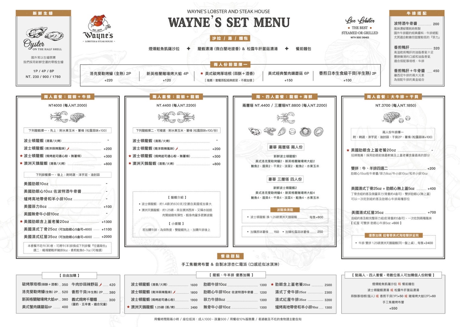 【Wayneʼs Boston 瑋恩波士頓美式龍蝦牛排餐廳】台北松江南京必吃美食推薦,人均2000元起大啖龍蝦牛排套餐!平日商業午餐780元起享超值套餐 - 第21張圖 【Wayneʼs Boston 瑋恩波士頓美式龍蝦牛排餐廳】台北松江南京必吃美食推薦,人均2000元起大啖龍蝦牛排套餐!平日商業午餐780元起享超值套餐